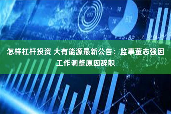 怎样杠杆投资 大有能源最新公告：监事董志强因工作调整原因辞职