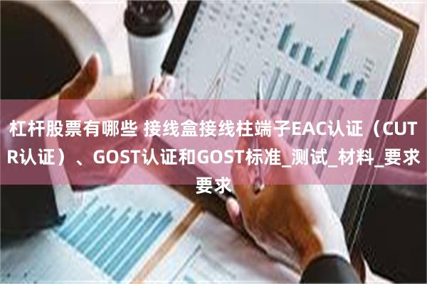 杠杆股票有哪些 接线盒接线柱端子EAC认证（CUTR认证）、GOST认证和GOST标准_测试_材料_要求