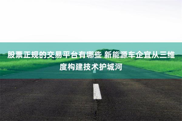 股票正规的交易平台有哪些 新能源车企宜从三维度构建技术护城河
