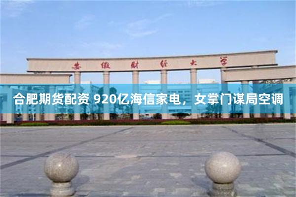 合肥期货配资 920亿海信家电，女掌门谋局空调