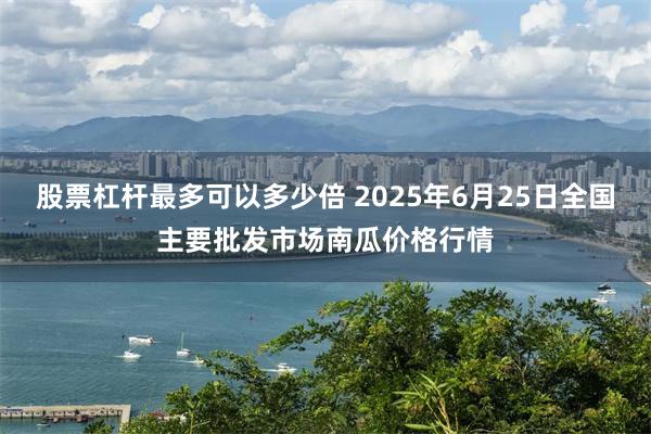 股票杠杆最多可以多少倍 2025年6月25日全国主要批发市场南瓜价格行情