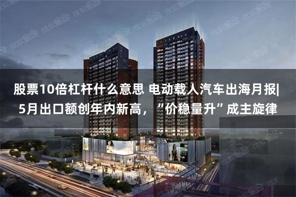 股票10倍杠杆什么意思 电动载人汽车出海月报| 5月出口额创年内新高，“价稳量升”成主旋律